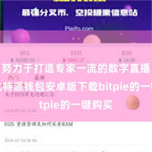 努力于打造专家一流的数字直播平台比特派钱包安卓版下载bitpie的一键购买